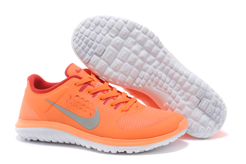 Femmes Nike Fs Lite Run Chaussures De Course Libre Orange Gris